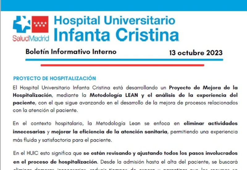 Boletín Informativo Interno | 13 octubre 2023