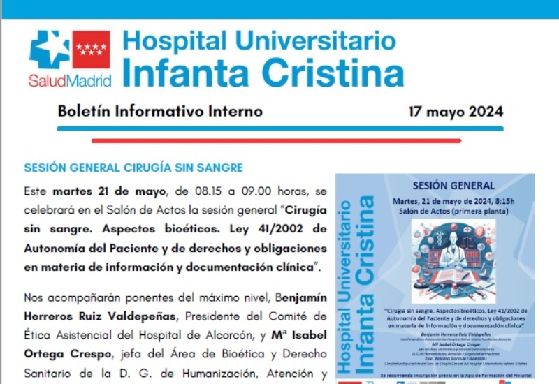 Boletín Informativo Interno | 17 mayo 2024