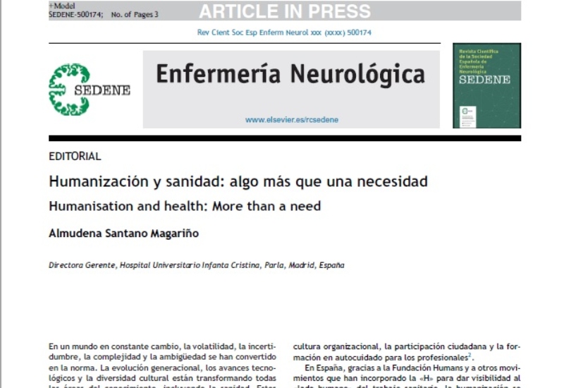 “Humanización y Sanidad: algo más que una necesidad” | Almudena Santano, directora Gerente HUIC
