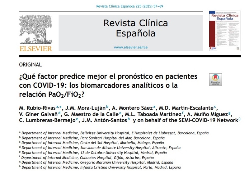 “Which one is a better predictor of prognosis in COVID-19: analytical biomarkers or PaO2/FiO2?” | Juan Miguel Antón Santos, Medicina Interna