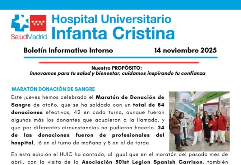 Boletín Informativo Interno| 14 noviembre 2025
